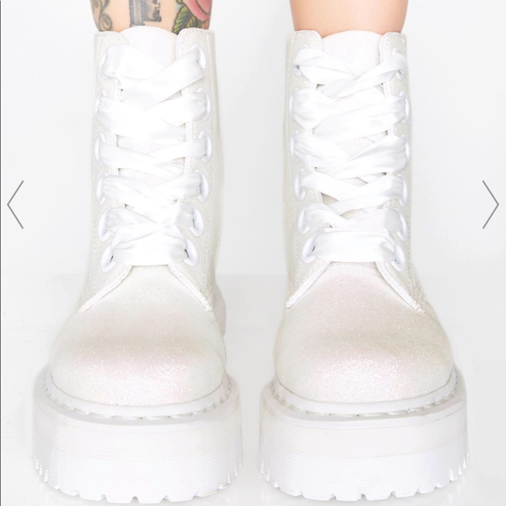 Sold Dr martens white glitter molly boots - Picture 2 of 8